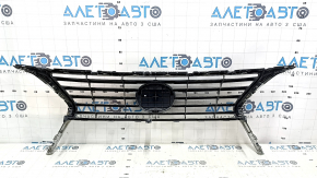 Radiator grille Lexus RX450H 13-15 rest, with emblem, crack in chrome, sand, scratch