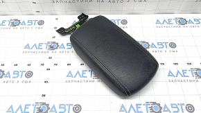 Kia Sportage 17-22 leather armrest, black with gray stitching, ready to clean