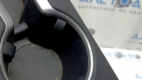 Kia Sportage 17-19 center console trim with cup holders, black and gray, FWD, scratches