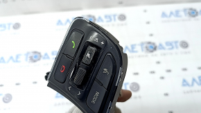 Left steering wheel control buttons for Kia Sportage 17-19, black with chrome, chrome is peeling, worn