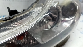 Toyota Prius V 15-17 front left headlight, bare, restyling, halogen, sand, scratches, broken mount