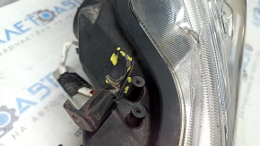 Toyota Prius V 15-17 front left headlight, bare, restyling, halogen, sand, scratches, broken mount