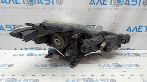Toyota Prius V 15-17 front left headlight, bare, restyling, halogen, sand, scratches, broken mount