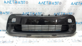 Toyota Prius V 15-17 front bumper lower grille without fog lights, gloss black