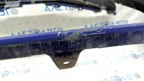 Front bumper, bare, Toyota Camry v70 18-20 LE/XLE, without parking sensors, blue, with tears, broken fasteners, scratches, and dents.