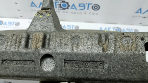 The front bumper upper absorber of the Toyota Rav4 19-24 is dented and broken.