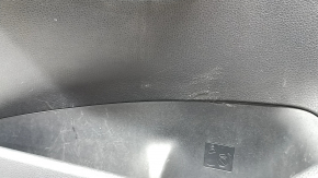 Toyota Rav4 19-24 black front left door panel, black leather armrest, black plastic insert, gray molding, with handle, scratches