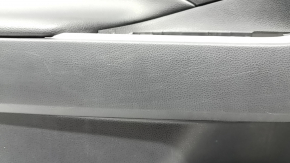 Toyota Rav4 19-24 black front left door panel, black leather armrest, black plastic insert, gray molding, with handle, scratches