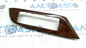 Front left window lift control trim for Lexus RX350 RX450h 10-15 in light wood finish, chipped