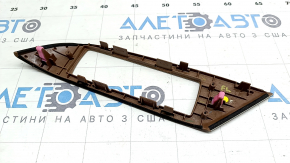 Front left window lift control trim for Lexus RX350 RX450h 10-15 in light wood finish, chipped