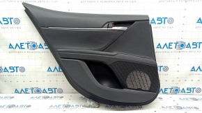 Door trim panel rear left Toyota Camry v70 18-23 black with black plastic insert, rubber armrest, with handle, scratches