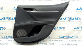 Door trim panel rear right Toyota Camry v70 18-23 black with black plastic insert, rubber armrest, with handle, scratches