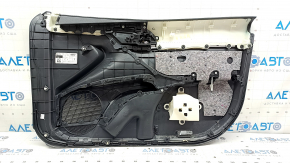 Front left door panel for Toyota Camry v70 18-23, black with black plastic insert, rubber armrest, with handle, nicks on molding, scratches