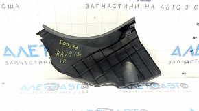 Right lower front pillar trim for Toyota Rav4 19-24, black, worn