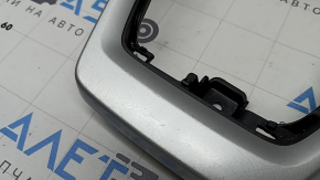 Toyota Rav4 19-24 front center console trim, black without wireless charging, 2 pieces, gray insert, scratches