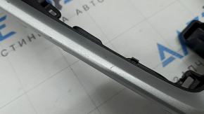 Toyota Rav4 19-24 front center console trim, black without wireless charging, 2 pieces, gray insert, scratches