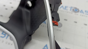 Toyota Rav4 19-24 front center console trim, black without wireless charging, 2 pieces, gray insert, scratches