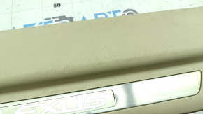 Front right door sill plate for Lexus RX350 RX450h 10-15 beige, with chrome trim, scratches