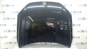 The hood is bare, Volvo XC90 16-23 aluminum, black 717, dents, bumps, dented corners