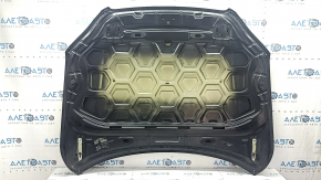 The hood is bare, Volvo XC90 16-23 aluminum, black 717, dents, bumps, dented corners