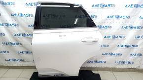 Rear left door assembly for Lexus RX450h 10-15 hybrid, white 077, dented