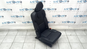 Right rear seat Volvo XC90 16-23, black leather for 3 rows, scratches on plastic, dented, needs cleaning