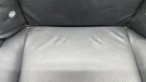 Right rear seat Volvo XC90 16-23, black leather for 3 rows, scratches on plastic, dented, needs cleaning