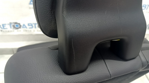 Right rear seat Volvo XC90 16-23, black leather for 3 rows, scratches on plastic, dented, needs cleaning