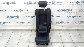 Volvo XC90 16-23 black leather center rear seat for 3 rows, with seat belt, needs cleaning, dented, broken latch