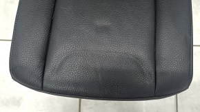 Volvo XC90 16-23 black leather center rear seat for 3 rows, with seat belt, needs cleaning, dented, broken latch