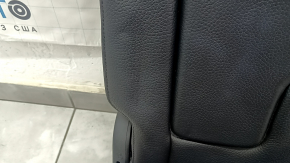 Volvo XC90 16-23 black leather center rear seat for 3 rows, with seat belt, needs cleaning, dented, broken latch