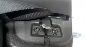 Volvo XC90 16-23 black leather center rear seat for 3 rows, with seat belt, needs cleaning, dented, broken latch