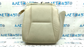 Lexus RX350 RX450h 13-15 passenger seat trim, lower part, beige leather, perforated, heated, cracks in the leather, oxidized chips