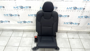 Rear row of seats, left, 3rd row, Volvo XC90 16-23, black leather, scratches on plastic, dented, needs cleaning