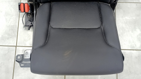 Rear row of seats, left, 3rd row, Volvo XC90 16-23, black leather, scratches on plastic, dented, needs cleaning