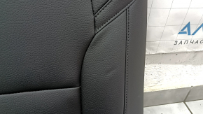 Rear row of seats, left, 3rd row, Volvo XC90 16-23, black leather, scratches on plastic, dented, needs cleaning