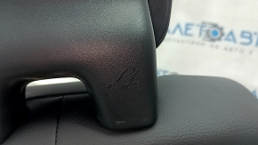 Rear row of seats, left, 3rd row, Volvo XC90 16-23, black leather, scratches on plastic, dented, needs cleaning