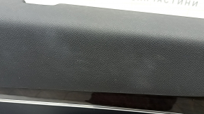 Door trim panel, rear left, Volvo XC90 16-22, black leather, armrest and insert, black leather, birch molding, Bowers & Wilkins, with illumination, needs cleaning, dents