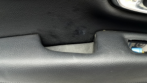 Door trim panel, rear left, Volvo XC90 16-22, black leather, armrest and insert, black leather, birch molding, Bowers & Wilkins, with illumination, needs cleaning, dents