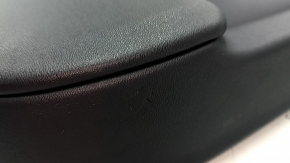 Door trim panel, rear left, Volvo XC90 16-22, black leather, armrest and insert, black leather, birch molding, Bowers & Wilkins, with illumination, needs cleaning, dents