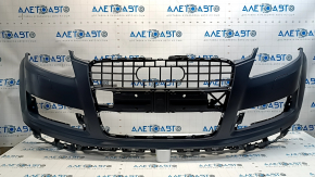 Bare front bumper for Audi Q7 4L 10-15 with parking sensors and headlight washers, with plugs, scratches, and dents