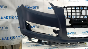 Bare front bumper for Audi Q7 4L 10-15 with parking sensors and headlight washers, with plugs, scratches, and dents
