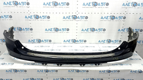 Rear bumper bare upper part Volvo XC90 16-19 without autoparking, black, scratches, crack