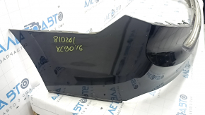 Rear bumper bare upper part Volvo XC90 16-19 without autoparking, black, scratches, crack