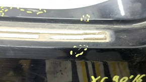 Rear bumper bare upper part Volvo XC90 16-19 without autoparking, black, scratches, crack