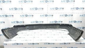 Rear bumper, bare lower part, Volvo XC90 16-23, for parking sensors, black, scratches, dented