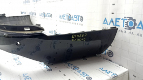 Rear bumper, bare lower part, Volvo XC90 16-23, for parking sensors, black, scratches, dented