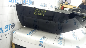 Rear bumper, bare lower part, Volvo XC90 16-23, for parking sensors, black, scratches, dented