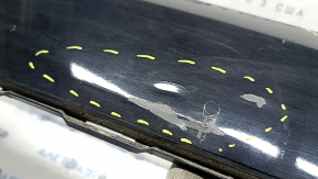 Rear bumper, bare lower part, Volvo XC90 16-23, for parking sensors, black, scratches, dented