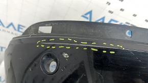 Rear bumper, bare lower part, Volvo XC90 16-23, for parking sensors, black, scratches, dented